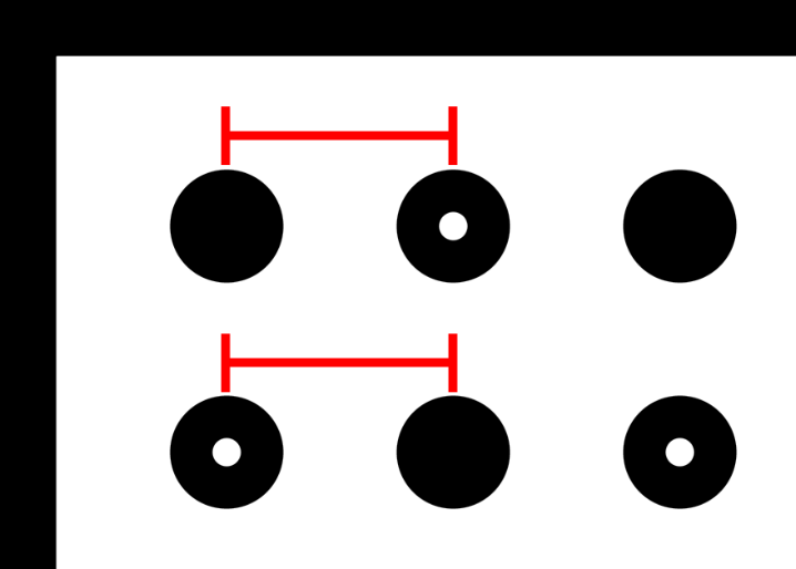 Grid spacing of a Halcon pattern